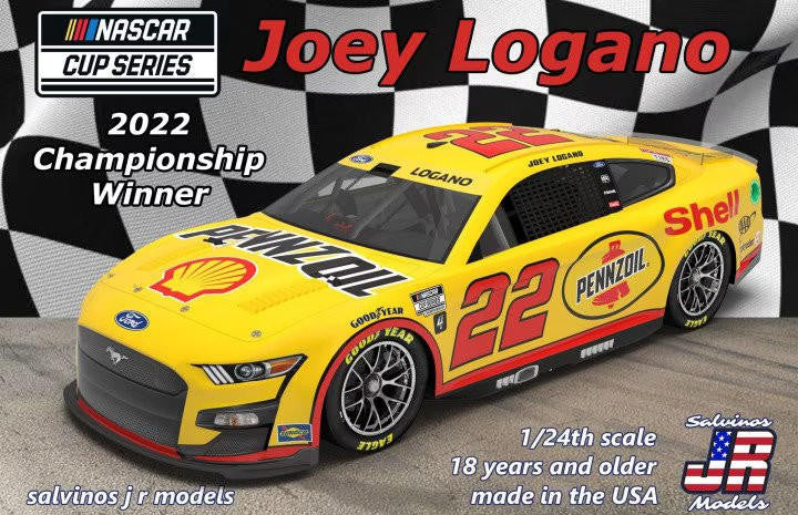 Salvinos Jr Models 1/24 2022 Mustang NASCAR Cup Winner 2022JLC